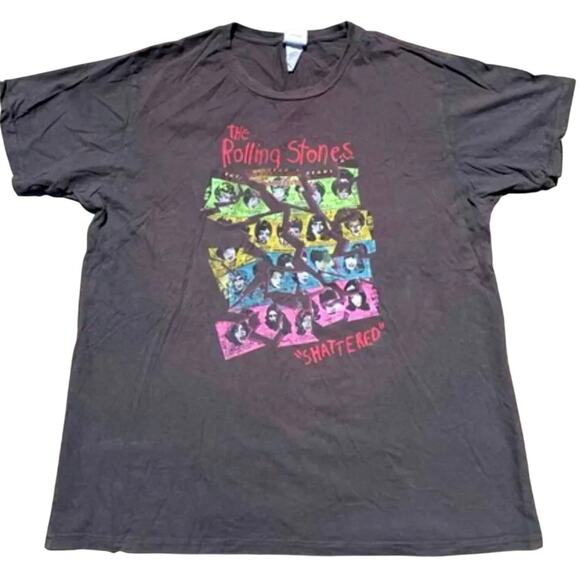 JUNK FOOD Rolling Stones Shattered T-Shirt Tee Size XL - Picture 1 of 8